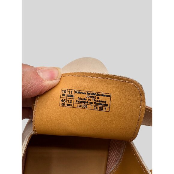 Dr. Martens Unisex Size 11/12 Leather Jorge II Beige Suede Open Back Sandals - Picture 14 of 15